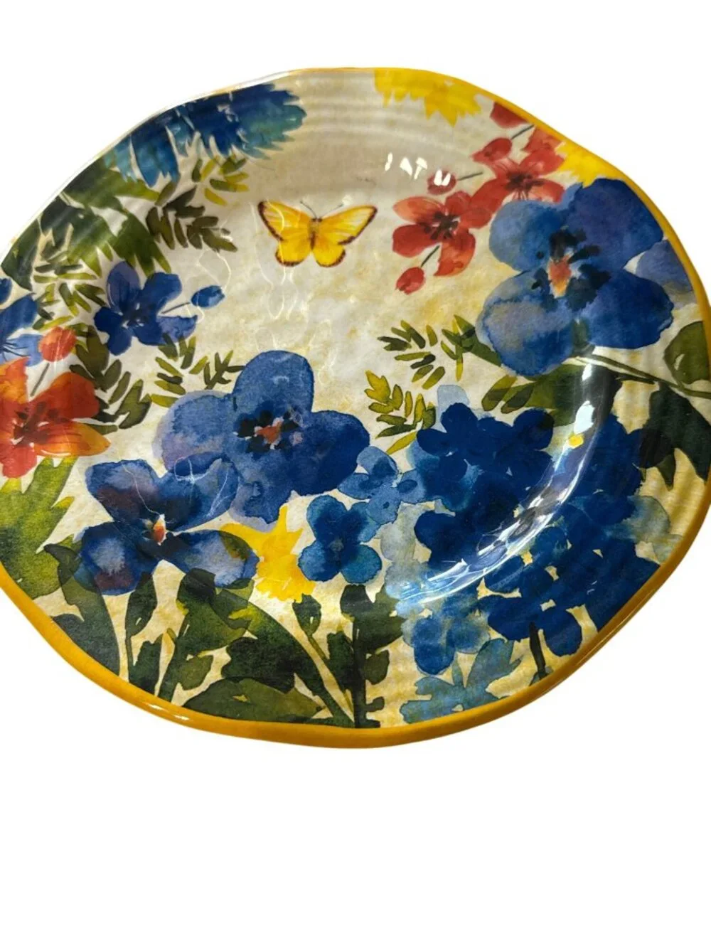 Set Of 4 Pier 1 Butterfly Floral Melamine 9
